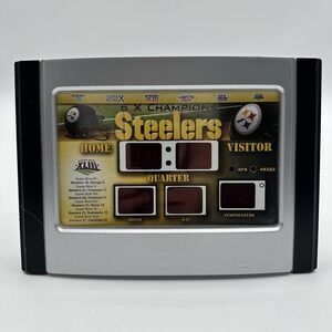 Pittsburgh Steelers Electronic Scoreboard with Alarm Clock/Date/Temperature READ